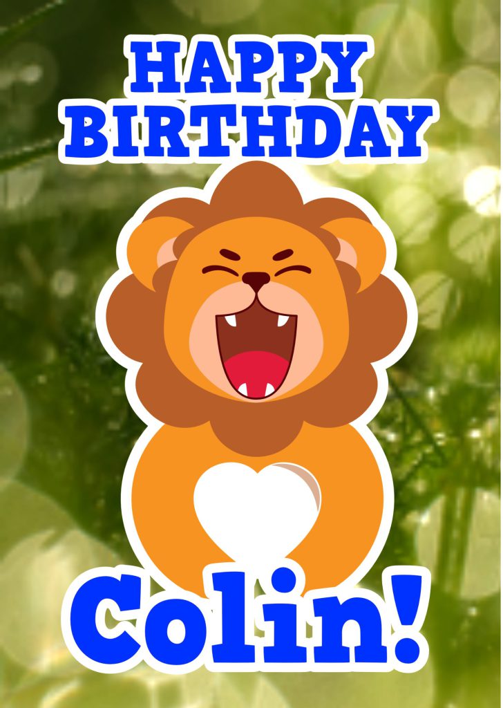 Lion birthday card