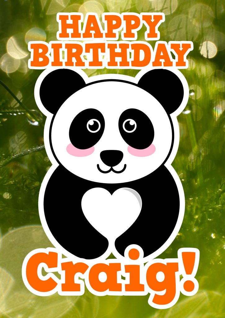 Panda birthday card